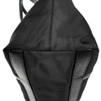 Shoulder Bag Medium Zip Shopping Tote Black Nylon Canvas