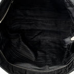 Shoulder Bag Medium Zip Shopping Tote Black Nylon Canvas