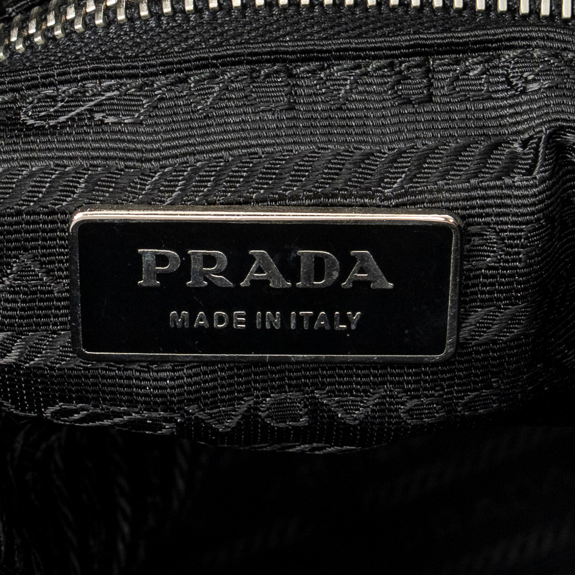 Shoulder Bag Medium Zip Shopping Tote Black Nylon Canvas