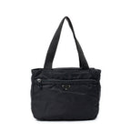Shoulder Bag Horizontal Zip Tote Black Nylon Canvas