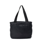 Shoulder Bag Horizontal Zip Tote Black Nylon Canvas