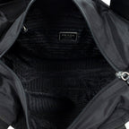 Shoulder Bag Horizontal Zip Tote Black Nylon Canvas