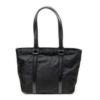 Shoulder Bag Small Zip Shopping Tote Black Nylon Canvas