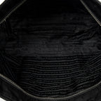 Shoulder Bag Small Zip Shopping Tote Black Nylon Canvas