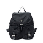 Backpack Large Drawstring Backpack Black Nylon Canvas
