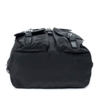 Backpack Large Drawstring Backpack Black Nylon Canvas