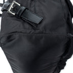 Backpack Large Drawstring Backpack Black Nylon Canvas