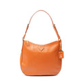 Shoulder Bag Zip Hobo Orange Saffiano Leather