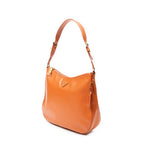 Shoulder Bag Zip Hobo Orange Saffiano Leather