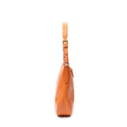 Shoulder Bag Zip Hobo Orange Saffiano Leather