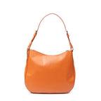 Shoulder Bag Zip Hobo Orange Saffiano Leather
