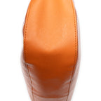 Shoulder Bag Zip Hobo Orange Saffiano Leather