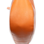 Shoulder Bag Zip Hobo Orange Saffiano Leather