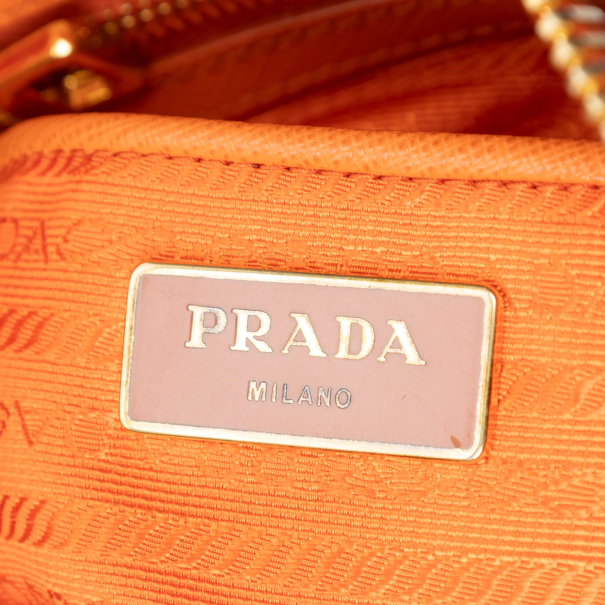 Shoulder Bag Zip Hobo Orange Saffiano Leather