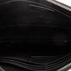 Clutch Zip Clutch Black Grain de Poudre Leather
