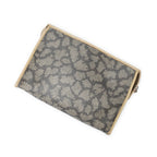 Pouch Vintage Toiletry Pouch Brown Giraffe Print Coated Canvas