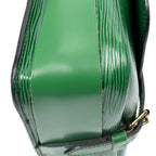 Shoulder Bag Cartouchiere Black Stitching MM Green Epi
