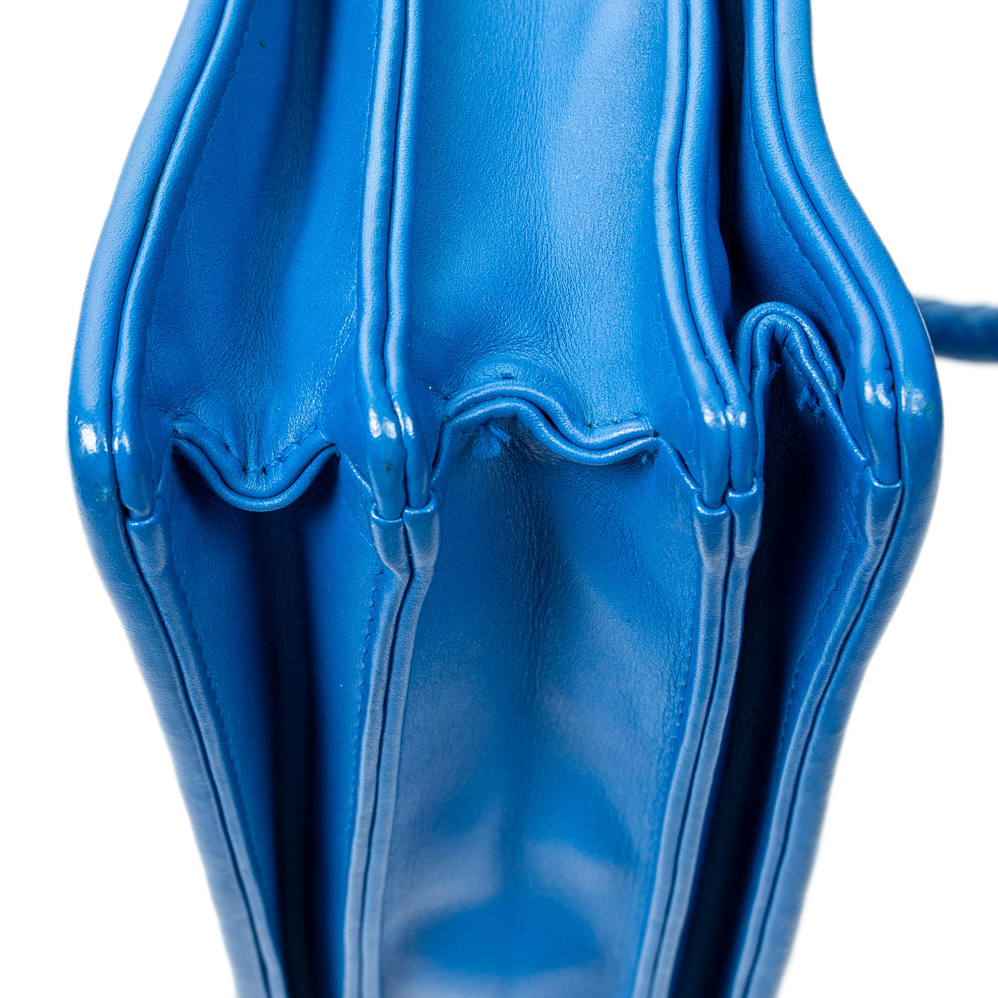 Handbag Business Bag Blue Intrecciato Leather