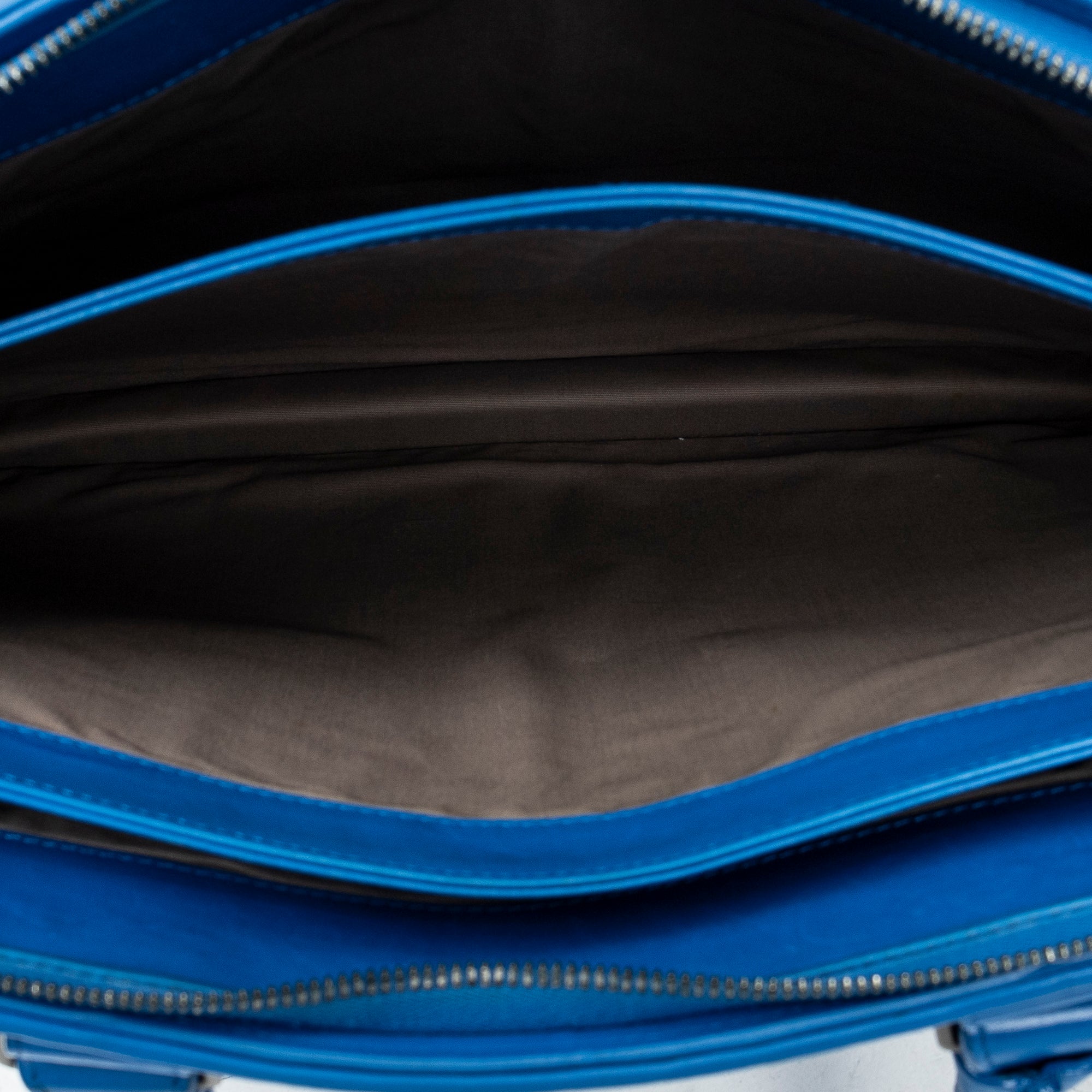 Handbag Business Bag Blue Intrecciato Leather