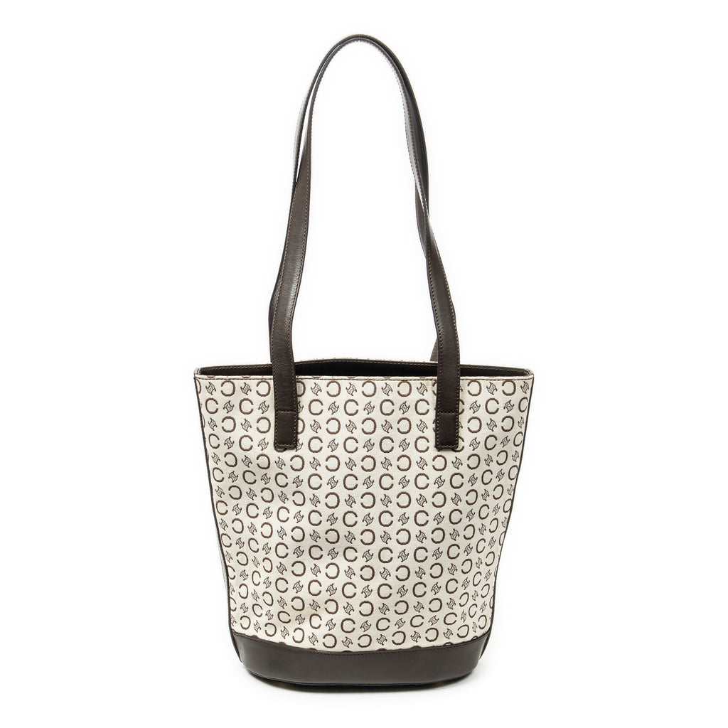 Shoulder Bag Vintage Bucket Tote Beige C Macadam Canvas