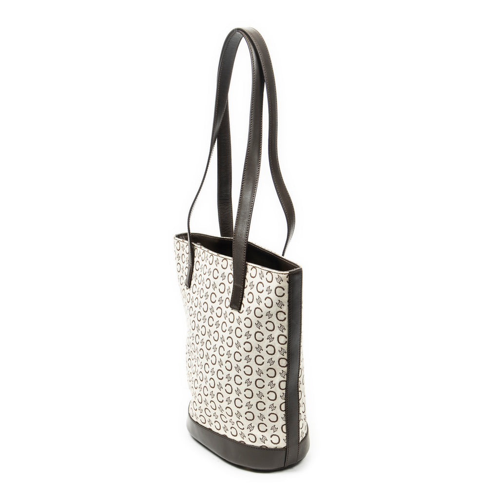 Shoulder Bag Vintage Bucket Tote Beige C Macadam Canvas