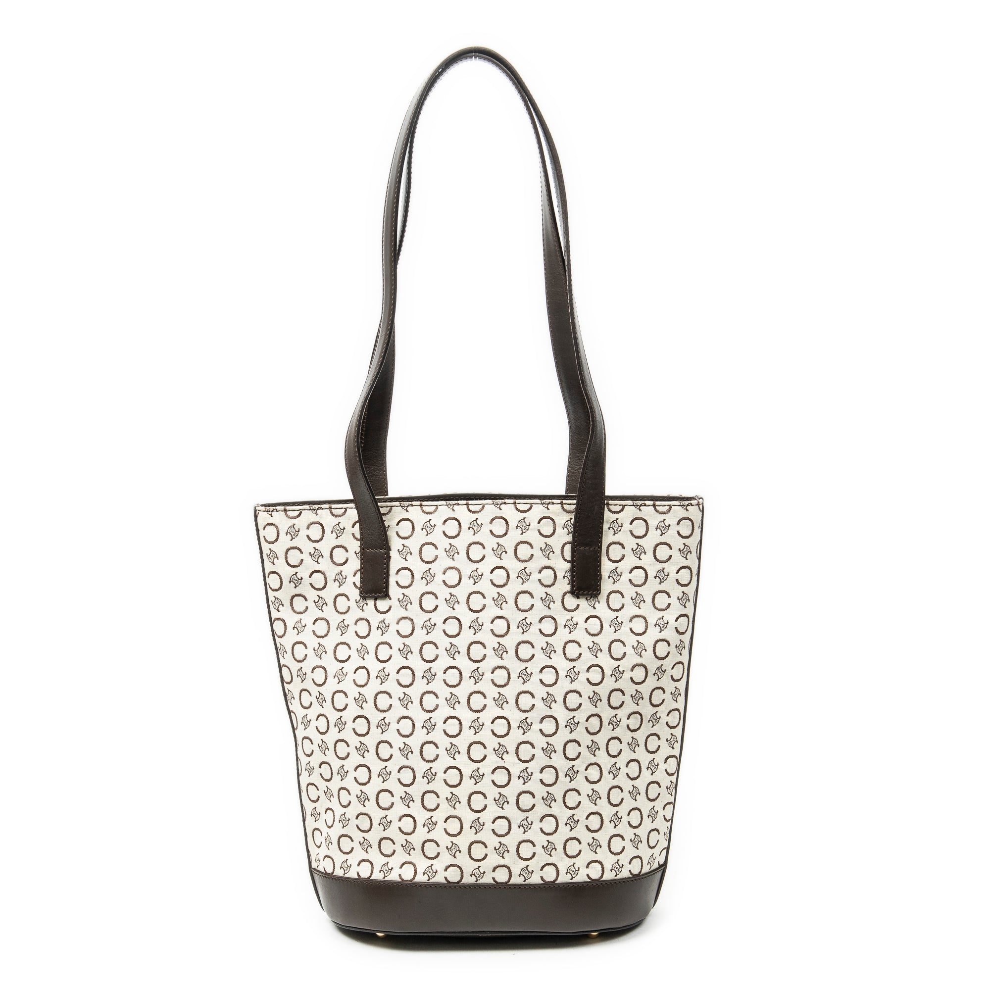 Shoulder Bag Vintage Bucket Tote Beige C Macadam Canvas