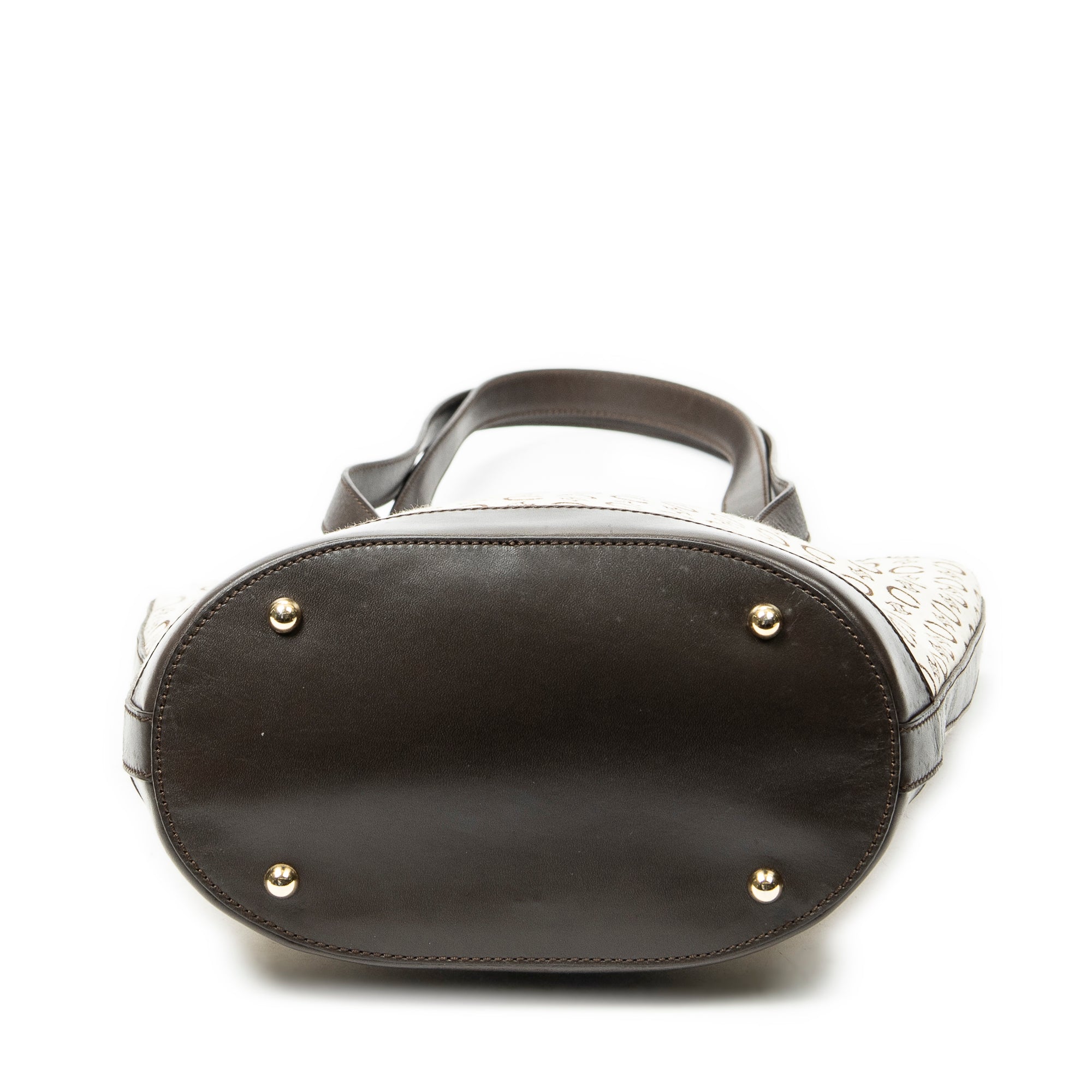 Shoulder Bag Vintage Bucket Tote Beige C Macadam Canvas