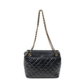 Shoulder Bag Vintage CC Chain Tote Black Quilted Lambskin Leather