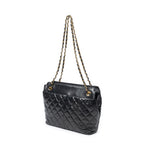 Shoulder Bag Vintage CC Chain Tote Black Quilted Lambskin Leather