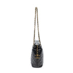 Shoulder Bag Vintage CC Chain Tote Black Quilted Lambskin Leather