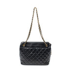 Shoulder Bag Vintage CC Chain Tote Black Quilted Lambskin Leather