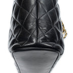 Shoulder Bag Vintage CC Chain Tote Black Quilted Lambskin Leather