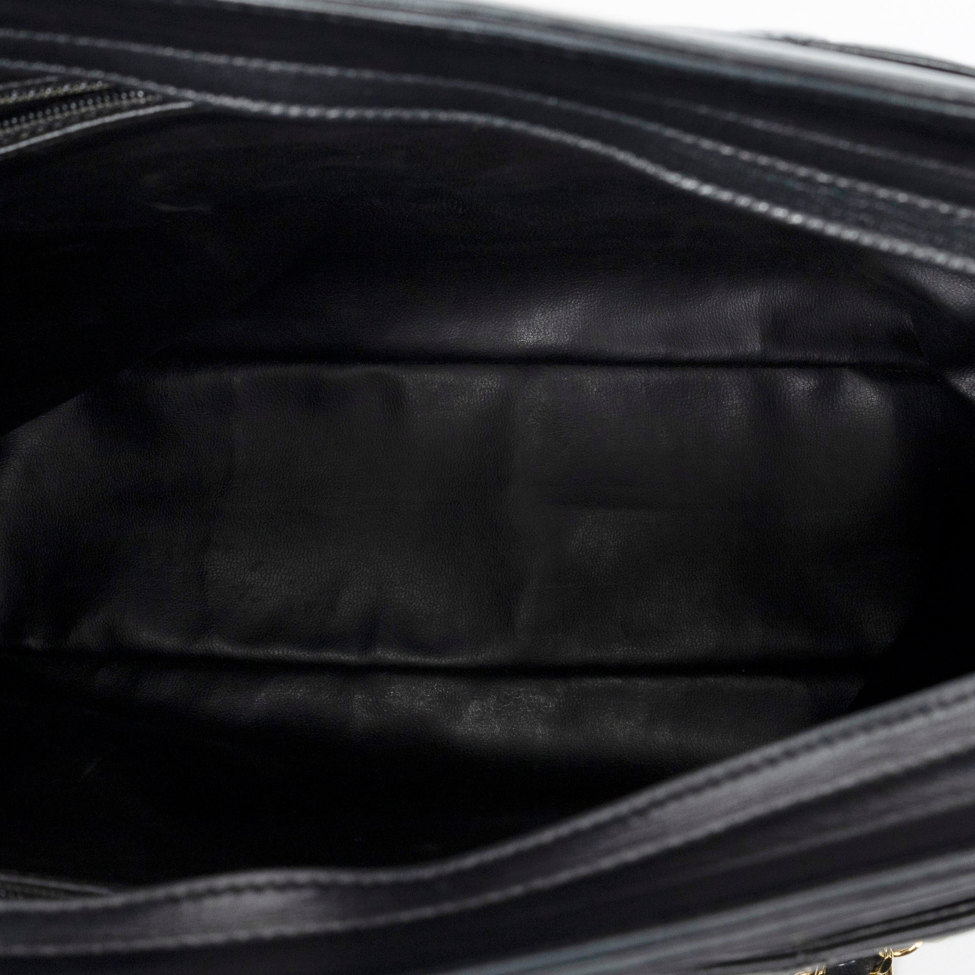 Shoulder Bag Vintage CC Chain Tote Black Quilted Lambskin Leather