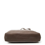 Shoulder Bag Vintage Large Tote Brown Grained Calfskin Leather