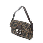 Shoulder Bag Baguette Tan Zucca Canvas