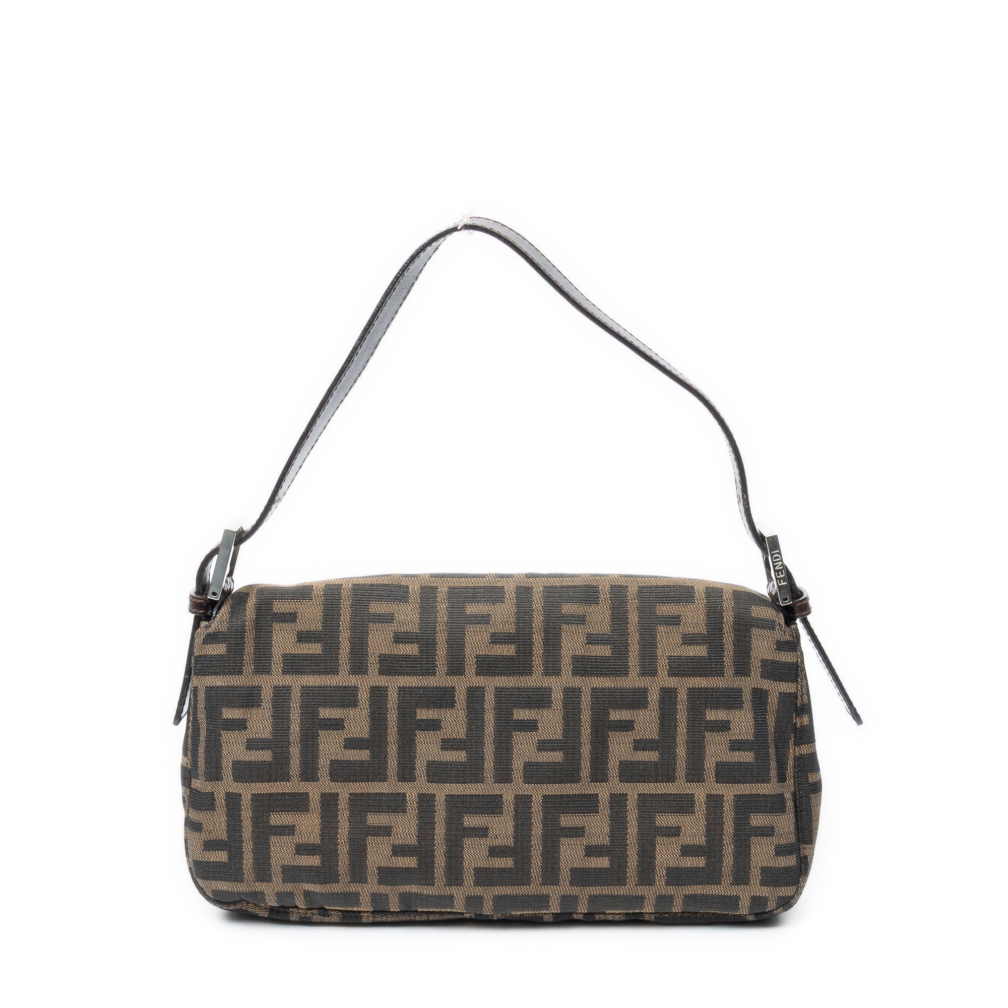 Shoulder Bag Baguette Tan Zucca Canvas