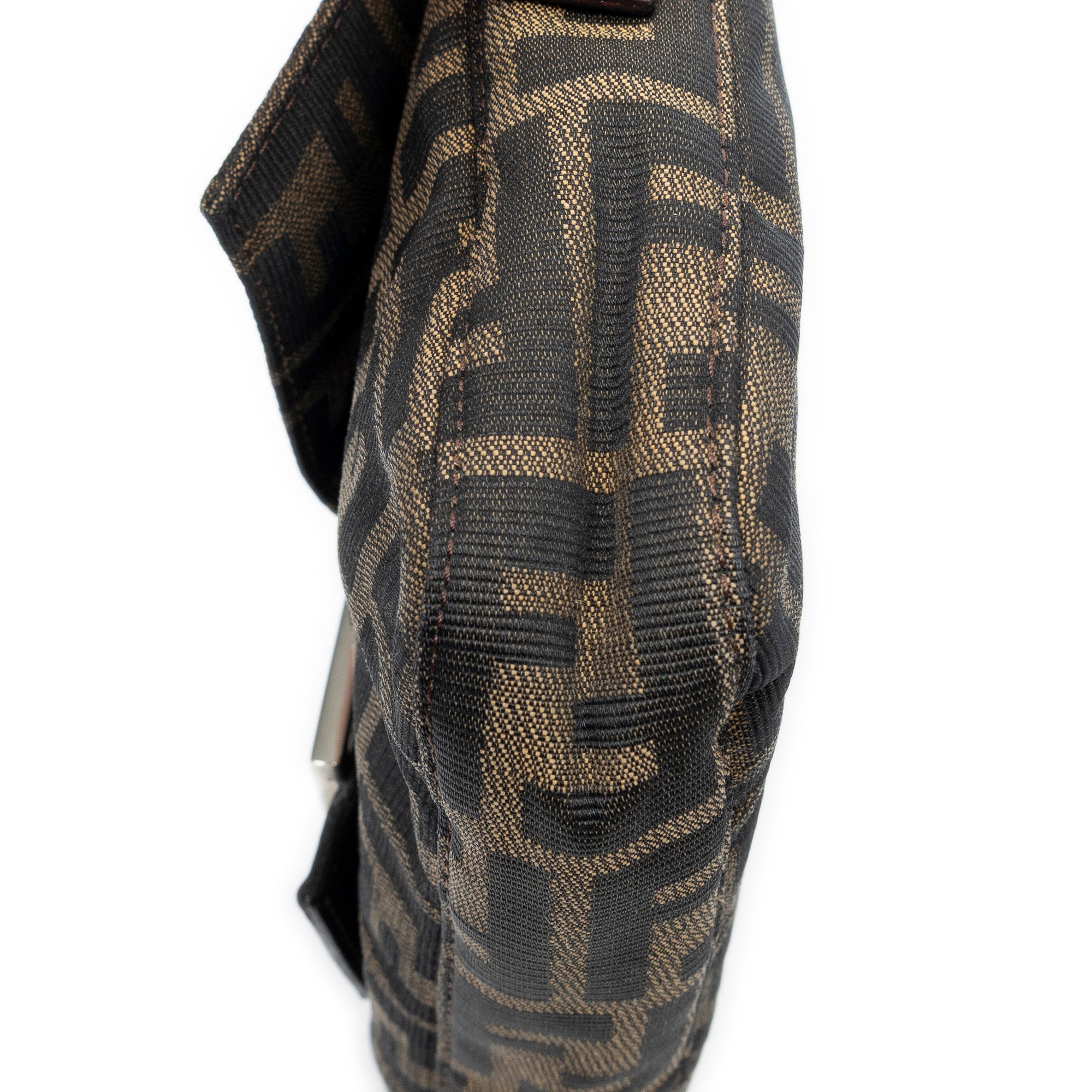 Shoulder Bag Baguette Tan Zucca Canvas
