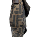 Shoulder Bag Baguette Tan Zucca Canvas