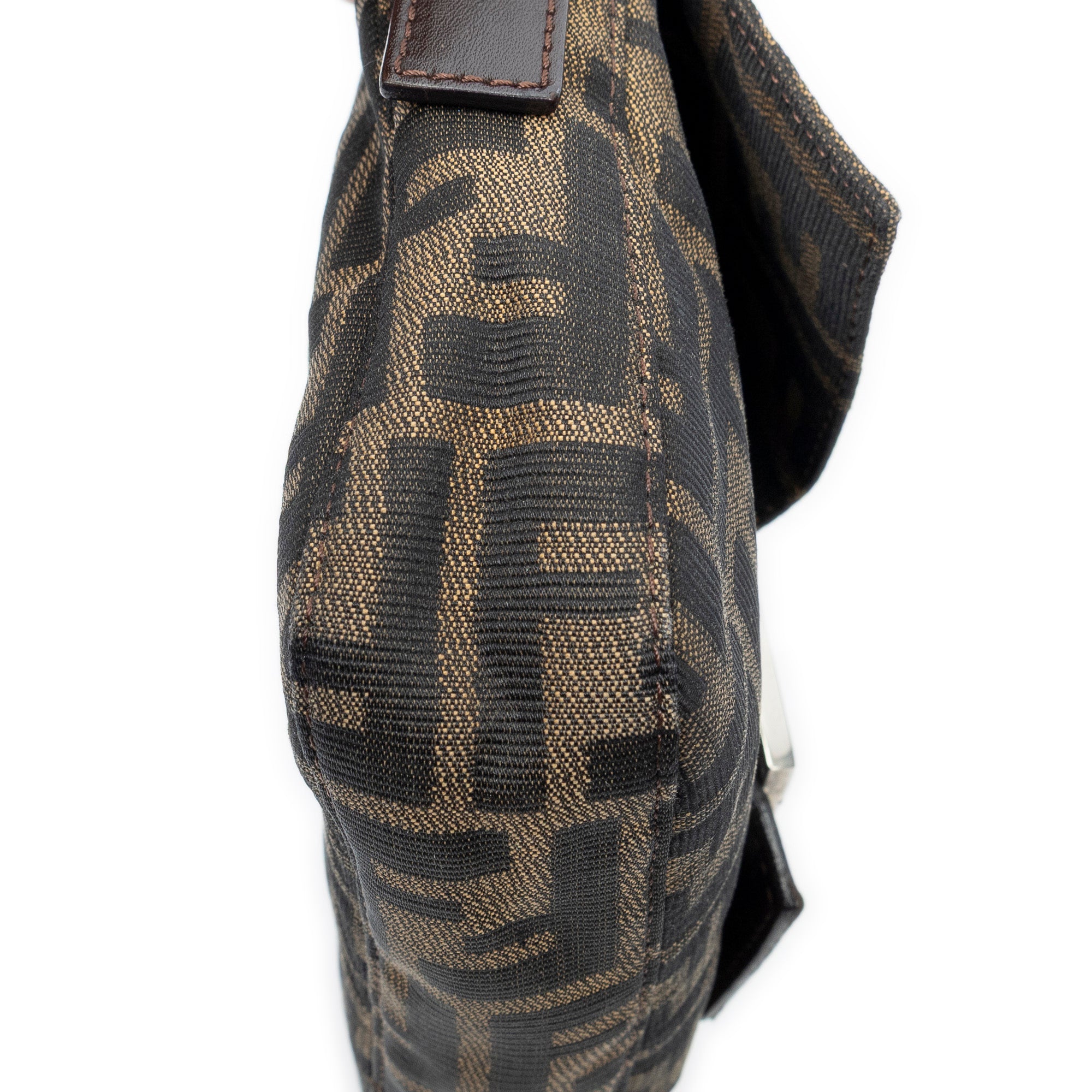 Shoulder Bag Baguette Tan Zucca Canvas