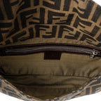 Shoulder Bag Baguette Tan Zucca Canvas