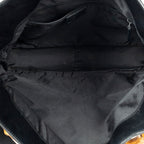 Shoulder Bag Bamboo Top Handle Hobo Black Monogrammed Canvas