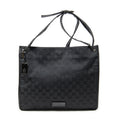 Shoulder Bag Medium Flat Messenger Black Monogrammed Canvas