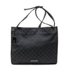 Shoulder Bag Medium Flat Messenger Black Monogrammed Canvas