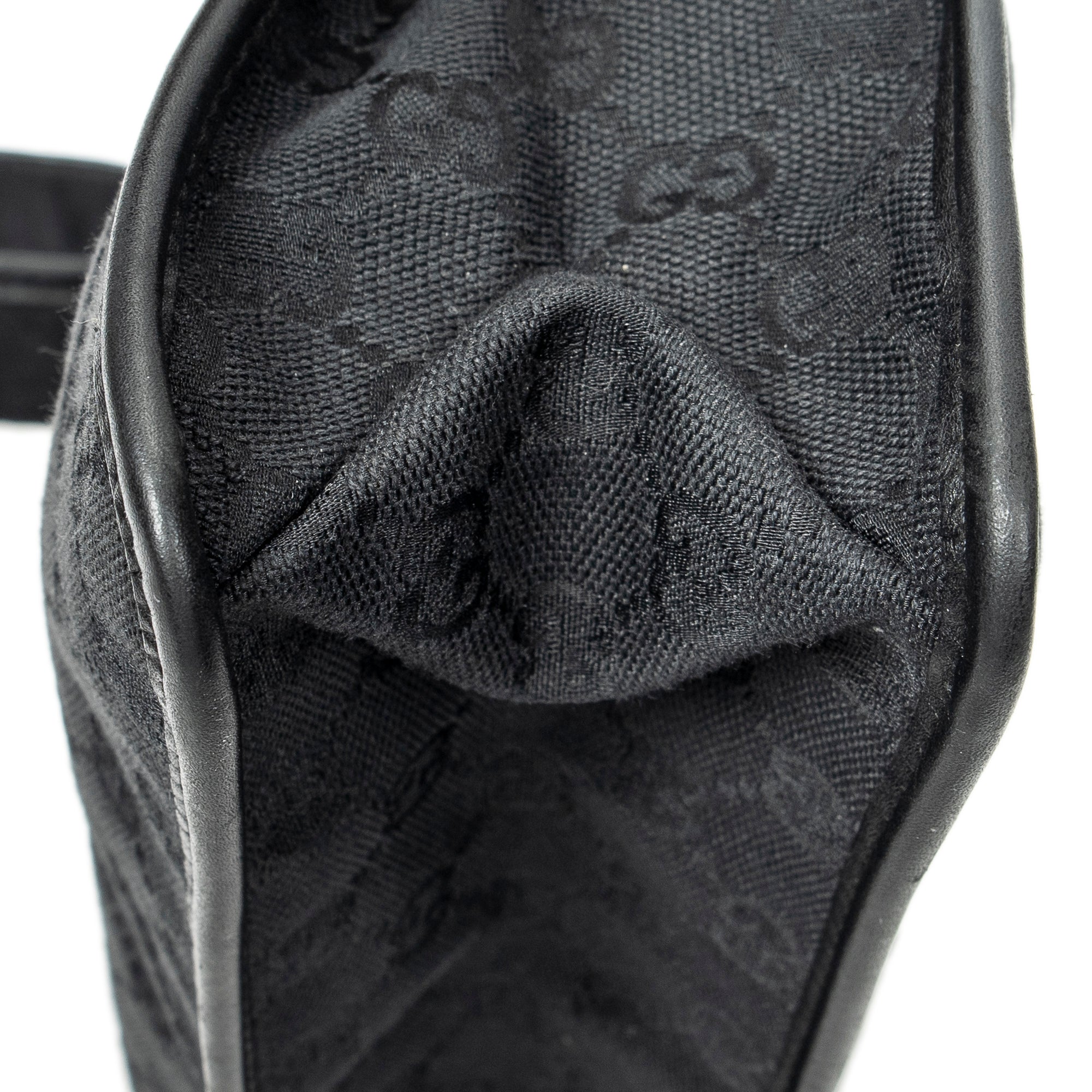 Shoulder Bag Medium Flat Messenger Black Monogrammed Canvas