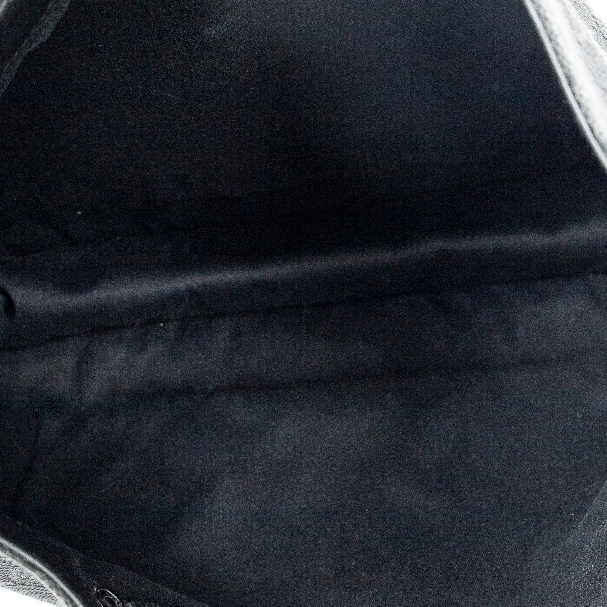 Shoulder Bag Medium Flat Messenger Black Monogrammed Canvas