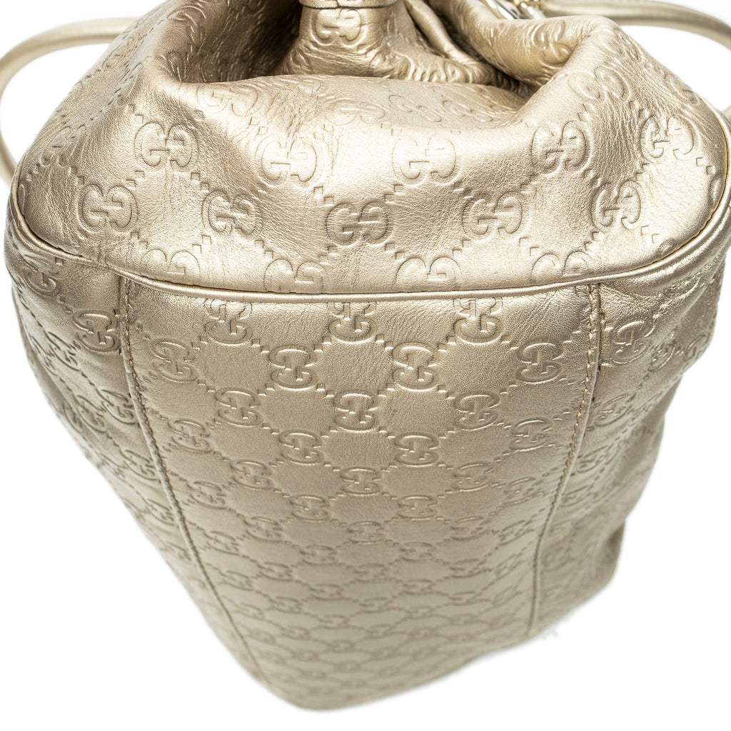 Shoulder Bag Medium Sukey Boston Gold Guccissima Leather