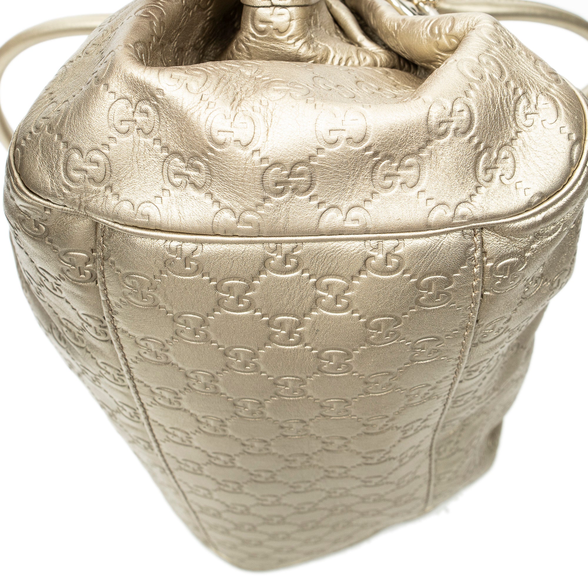 Shoulder Bag Medium Sukey Boston Gold Guccissima Leather