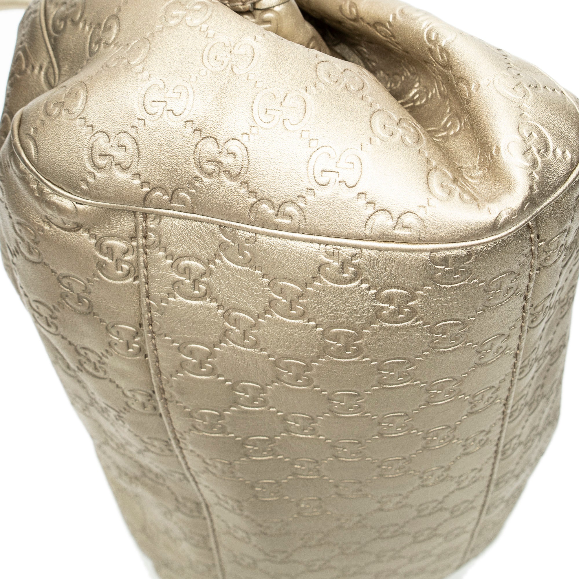 Shoulder Bag Medium Sukey Boston Gold Guccissima Leather