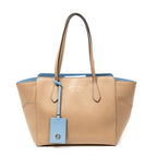 Shoulder Bag Small Swing Tote Beige Grained Calfskin Leather