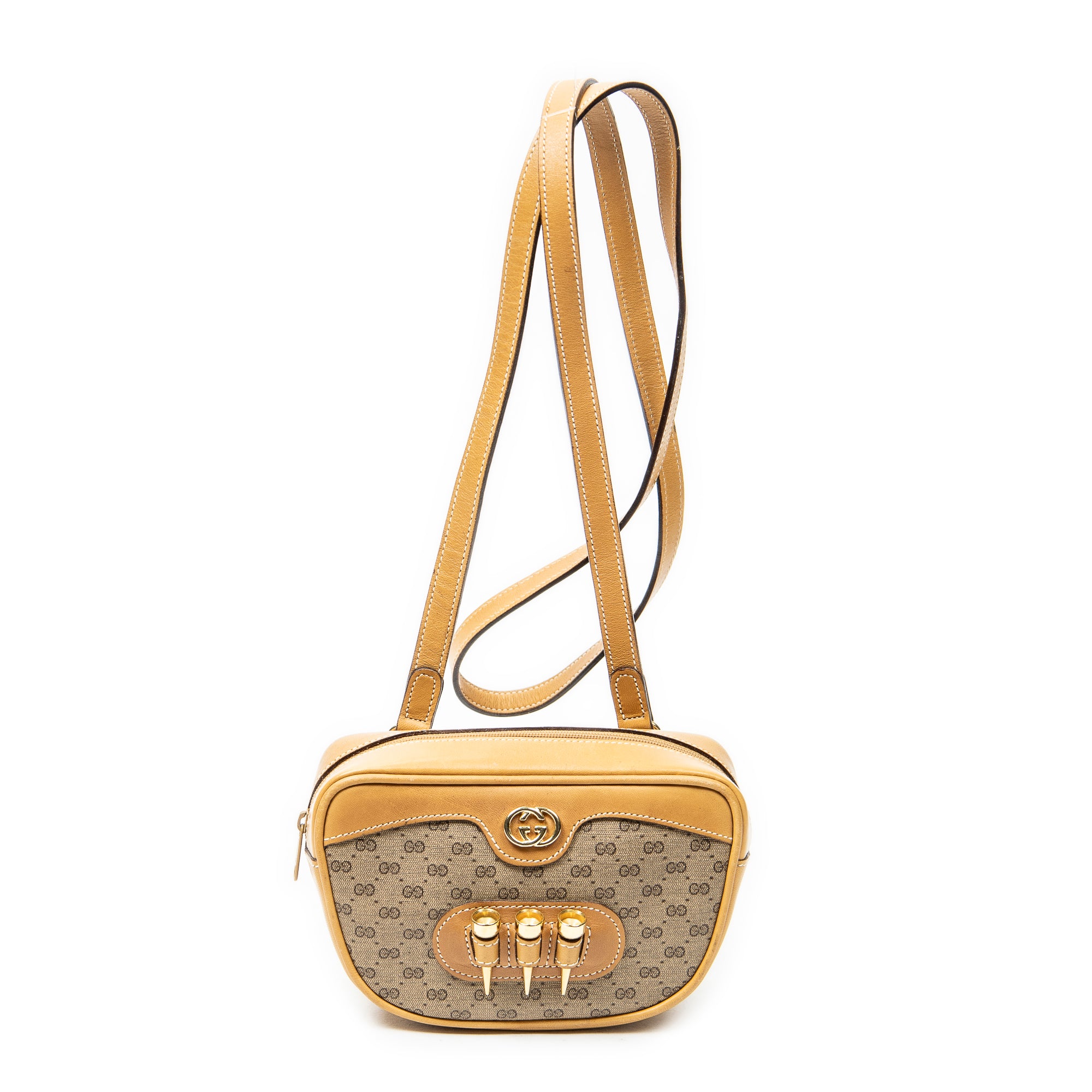 Shoulder Bag Vintage Mini Golf Crossbody Tan Microguccissima Coated Canvas
